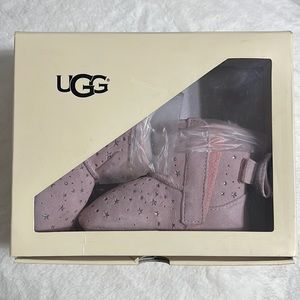 NWT UGG Baby boots- pink and silver